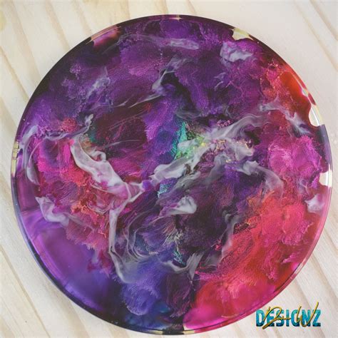 Galaxy Alcohol Ink Resin Coaster Set Jewelry Dish Resin Art Housewarming T Wedding T