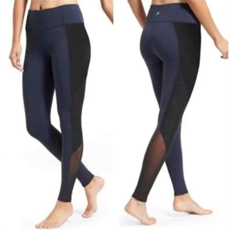 Athleta High Rise Mesh Tux Chaturanga Tight Leggings Gem