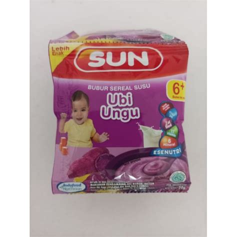 Jual Bubur Sun Ubi Ungu 20gr Serenceng 8 Sachet Shopee Indonesia