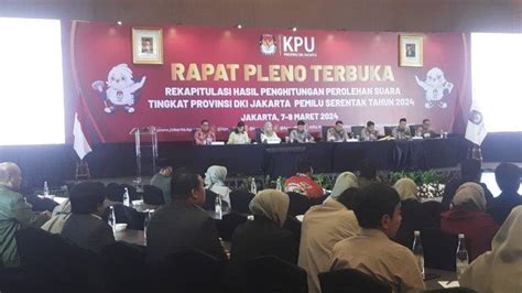 Hari Ini KPU DKI Mulai Rapat Pleno Rekapitulasi Hasil Pemilu 2024