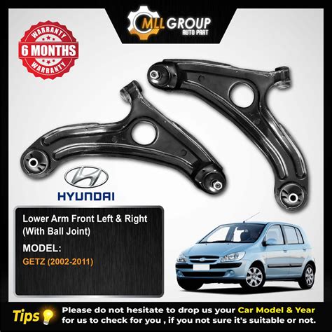 MLL HYUNDAI GETZ 2002 2011 LOWER ARM FRONT LEFT RIGHT WITH BALL