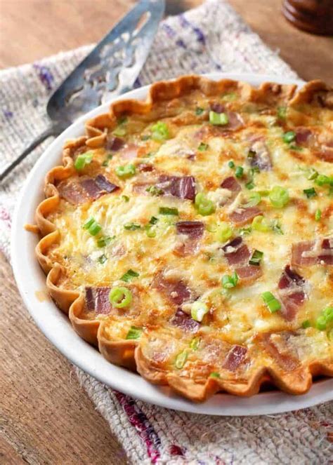 Bacon Cheese Quiche Retro Recipe Box