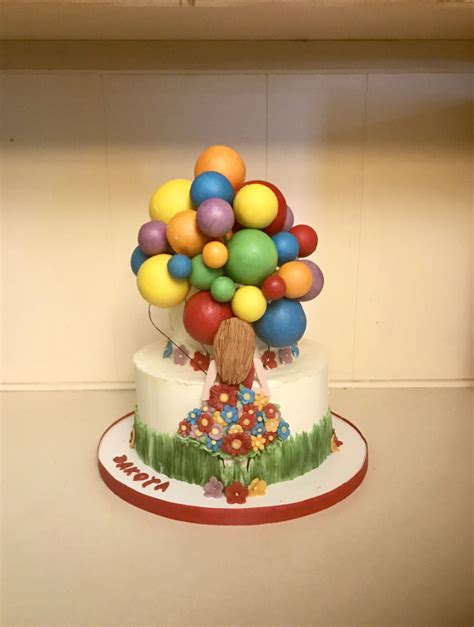 Girl Holding Balloons - CakeCentral.com