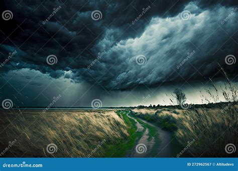 Dark Sky with Storm Clouds in Nature Stock Image - Image of ...