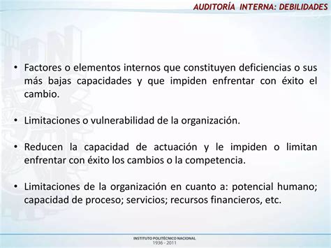 Matriz De Evaluaci N De Factores Internos Ppt