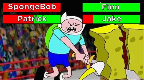 Spongebob And Patrick Vs Finn And Jake With Healthbars Fnf Manifest Song