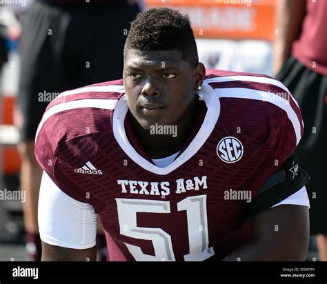 Oct 26 2013 Jarvis Harrison 51 Of The Texas Aandm Aggies In Action Vs The Vanderbilt Commodores