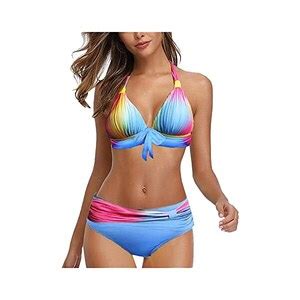 Ghemdilmn Bikini Taglie Forti Donna Reggiseno Imbottito Push Up