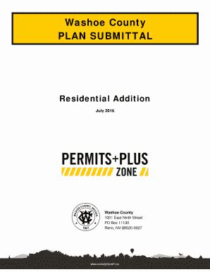 Fillable Online Washoecounty Additions Washoe County Washoecounty