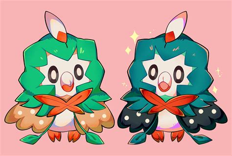 Rowlet And Decidueye Pokemon Drawn By Selyg15 Danbooru