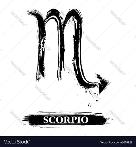 Scorpio symbol Royalty Free Vector Image - VectorStock