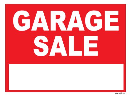 Garage Sale Signs