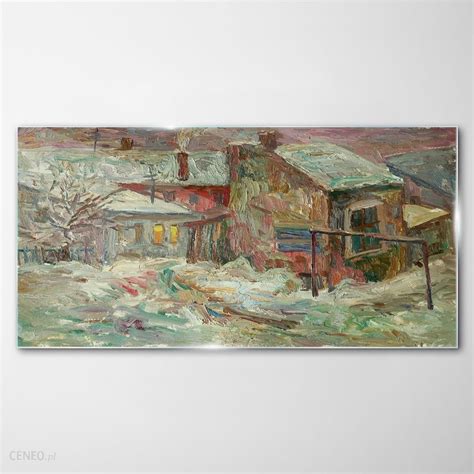 Coloray Obraz na Szkle Wieś Zima Śnieg 120x60 cm OSH2S95965761120X60CM