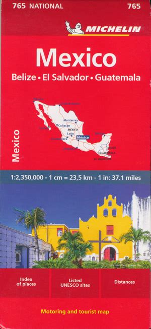 Mexico Map 765 Michelin Maps Books Travel Guides