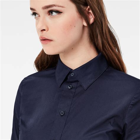 Core Slim Shirt Donkerblauw G Star Raw Nl