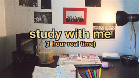 1 HOUR Real Time Study With Me No Music Keyboard Asmr Soft Bg