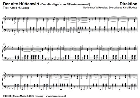 MusicaInfo net Detail Alte Hüttenwirt Der Der alte Jäger vom