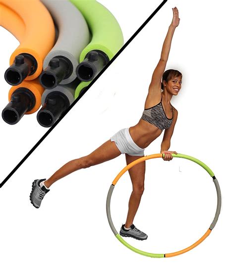 Weighted Hoola Hoop - Adjustable Segment Weights - 2.5-3 Pounds - High Intensity Workouts ...