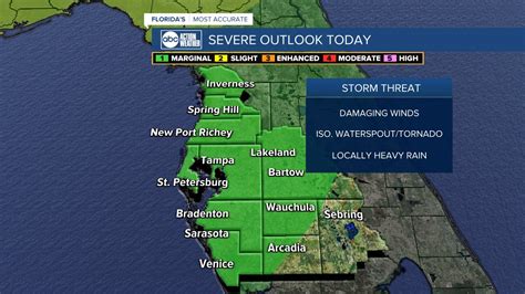 Cold Front Brings Slight Risk For Severe Weather To Tampa Bay Thursday