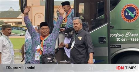 Jemaah Haji Kloter Asal Sumut Tiba Di Kualanamu