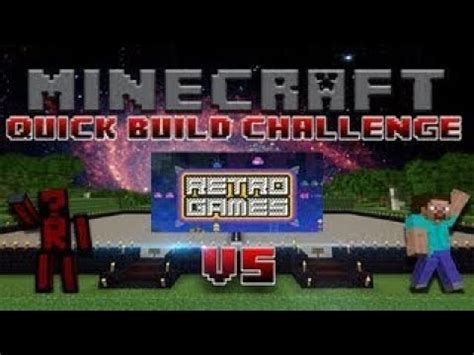 Minecraft Quick Build Challenge Retro Games LOST MACHINIMA VIDEO