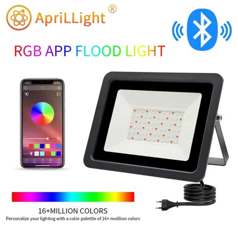 220V LED RGB Floodlight 50W 100W Bluetooth APP Smart Flood Light