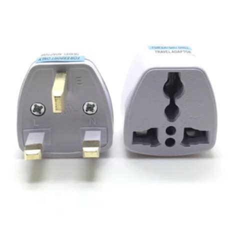 Universal 2 Pin To 3 Pin Plug Malaysia Converter Adapter US EU CHINA