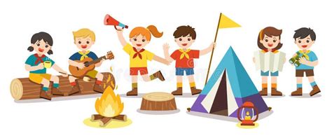 Kids Camping ClipArt