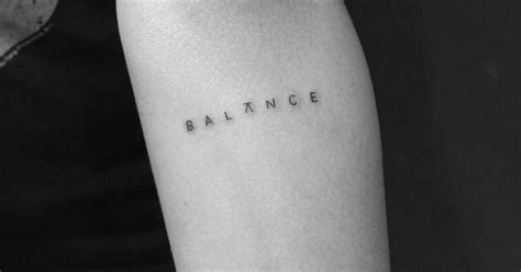 Balance Tattoo On The Left Inner Forearm