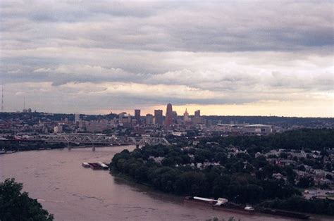 Cincinnati Oh View Of Downtown From Mt Echo Park In Price Hill