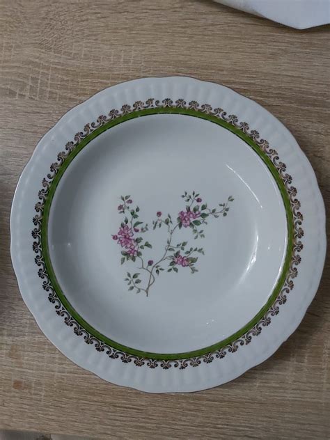 Talerze W Oc Awek Porcelana Made In Poland Prl Szt Bia Ystok