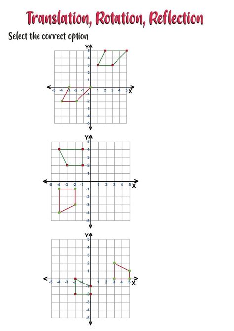 Transformation Geometry Maths Teaching Worksheets Library