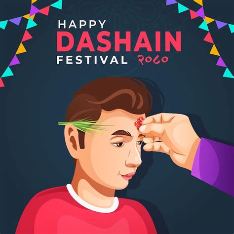 Premium Vector | Vector of celebrating Nepal Dashain Festival banner ...