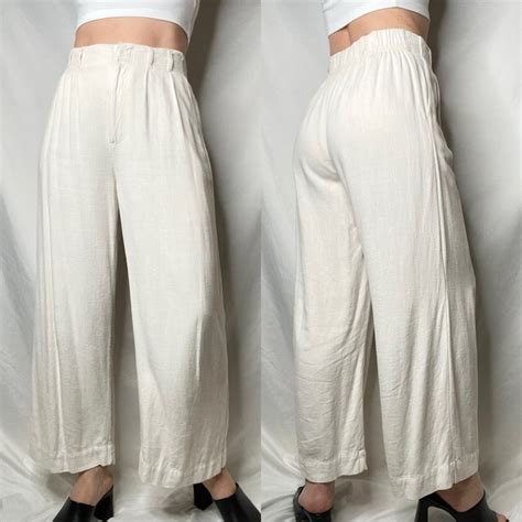 Z Supply Pants And Jumpsuits Z Supply Farah High Rise Wide Leg Linen Blend Pants Pleated Waist