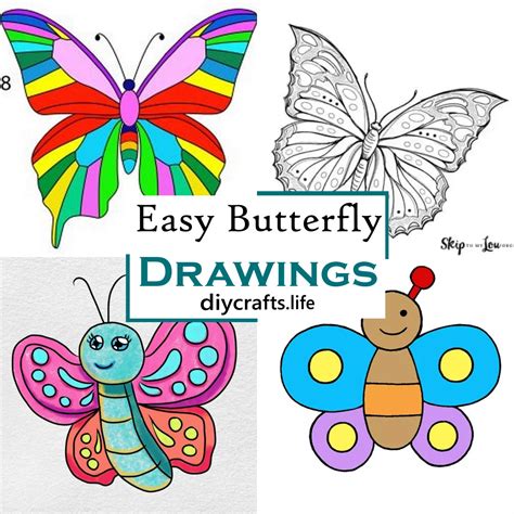 30 Learn Easy Butterfly Drawing Ideas DIY Crafts