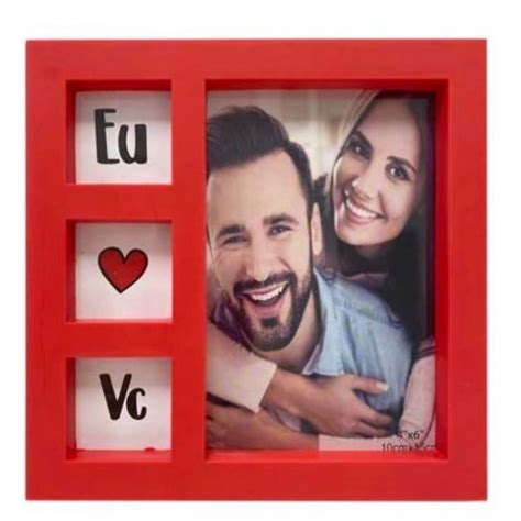 Porta Retrato X Eu Amo Voce Pf Vm Square Madeiramadeira