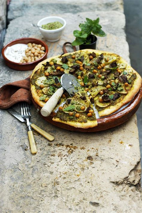 Pizza ‘lebanon With Spicy Lamb And Chickpeas Simple Summer Suppers 6