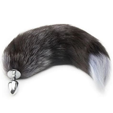 Cat Tail Butt Plug Stainless Steel Pet Play Bdsm Anal Trainers