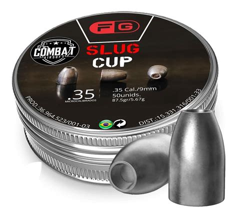 Chumbinho Fg Slug Cup Mm Carabina Pcp Gr Un Parcelamento Sem