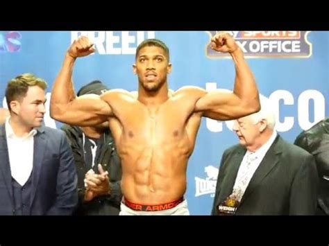 Anthony Joshua Vs Dillian Whyte Weigh In Video Dailymotion