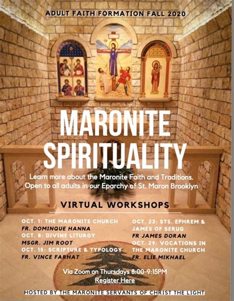 Maronite Faith Formation Eparchy Of Saint Maron Of Brooklyn