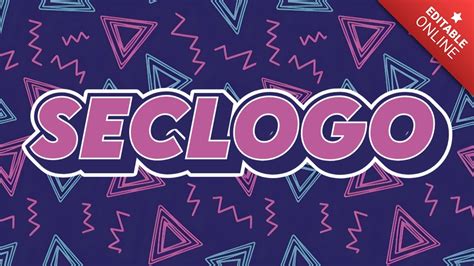 SECLOGO Font Retrò Nostalgico Anni 90 Generatore di effetti di testo