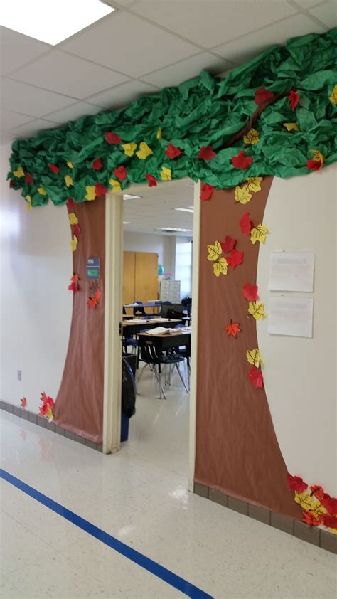 Fall Classroom Door Tree Decoration