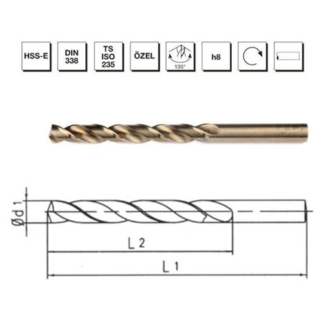 Mte Hss Matkap Ucu Altın Sr Dın338 11 5 Mm 5001150 Vagonda