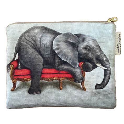 Wildlife At Leisure Elephant Small Zip Bag Salamander Africa