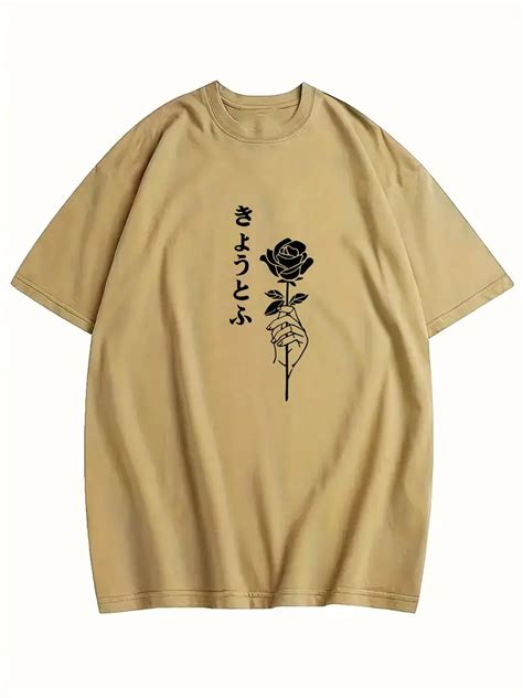 T Shirts À Motif Roses Hommes Taille Tee Shirt Temu France