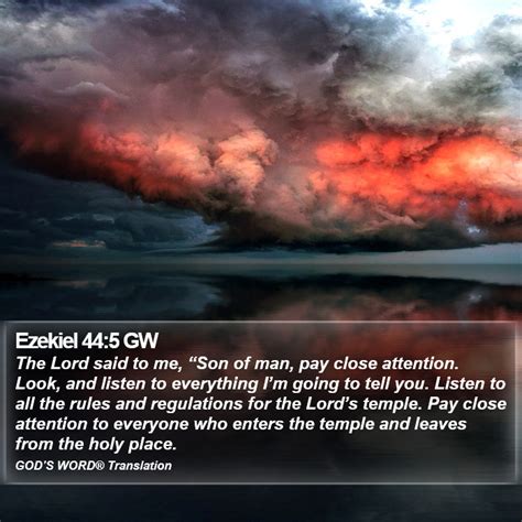 Ezekiel Gw The Lord Said To Me Son Of Man Pay Close