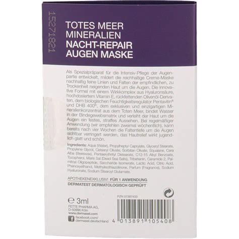 Dermasel Exklusiv Totes Meer Maske Augen Nachtrepair Ml Shop Apotheke