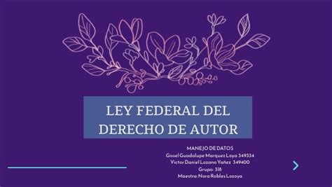 Ley Federal Del Derecho De Autor