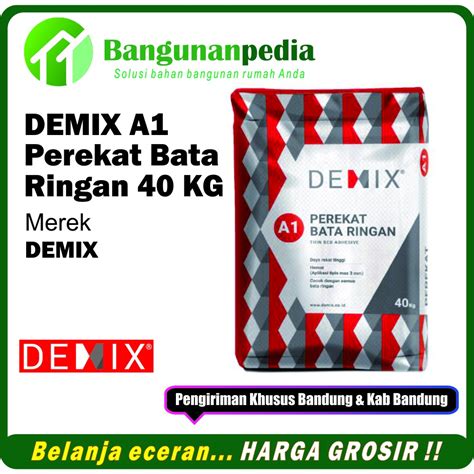 Jual Mortar Demix A Perekat Bata Ringan Lem Hebel Semen Hebel Kg